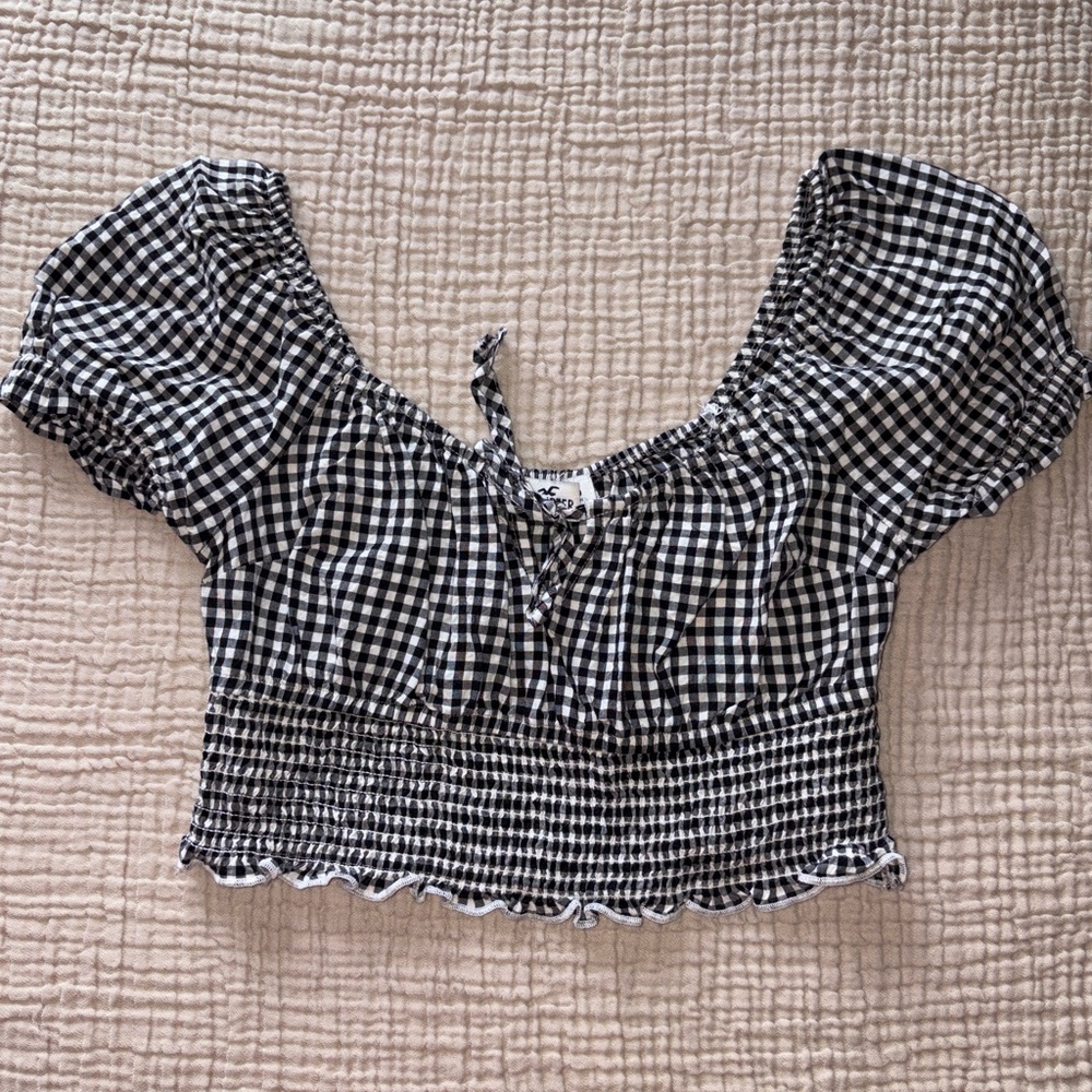 hollister gingham top